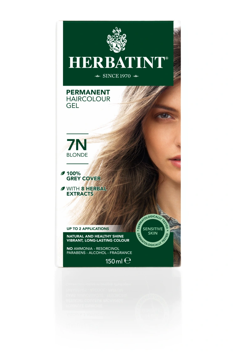 ambalaj model vechi vopsea păr fără amoniac Herbatint pentru par blond 7N