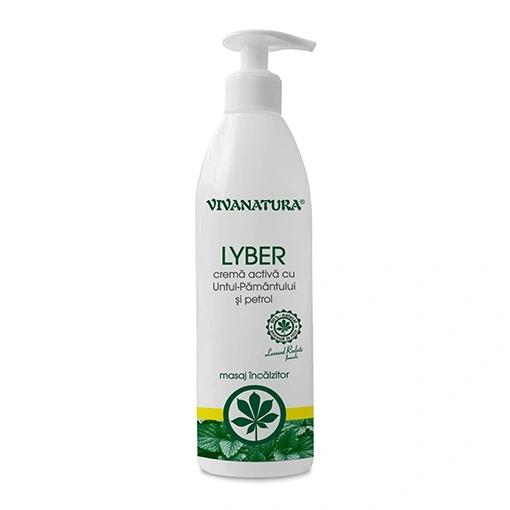 Crema antireumatica activa cu Untul Pamantului si Petrol Lyber 500ml Viva Natura