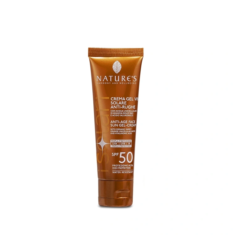 Crema gel antirid pentru fata cu protectie solara iSolari SPF50 50ml Nature's