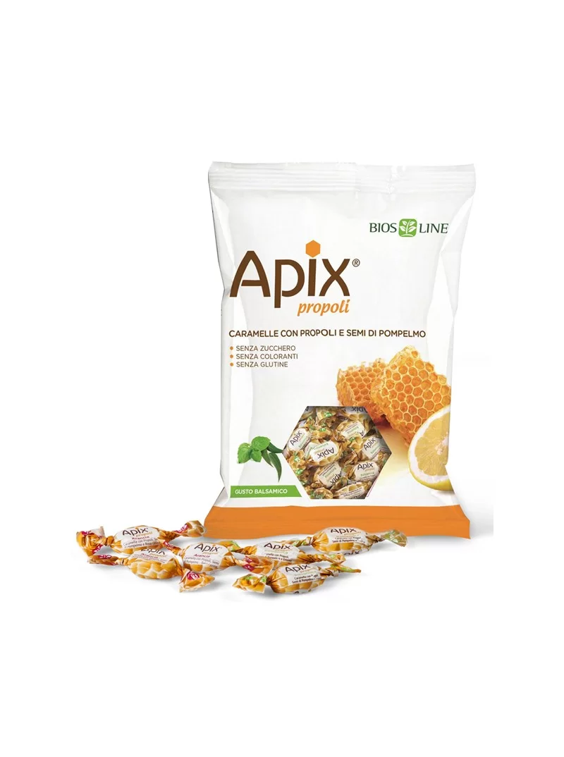 Bomboane cu propolis, seminte de grapefruit, eucalipt, menta si cimbru Apix Propoli 50g Bios Line