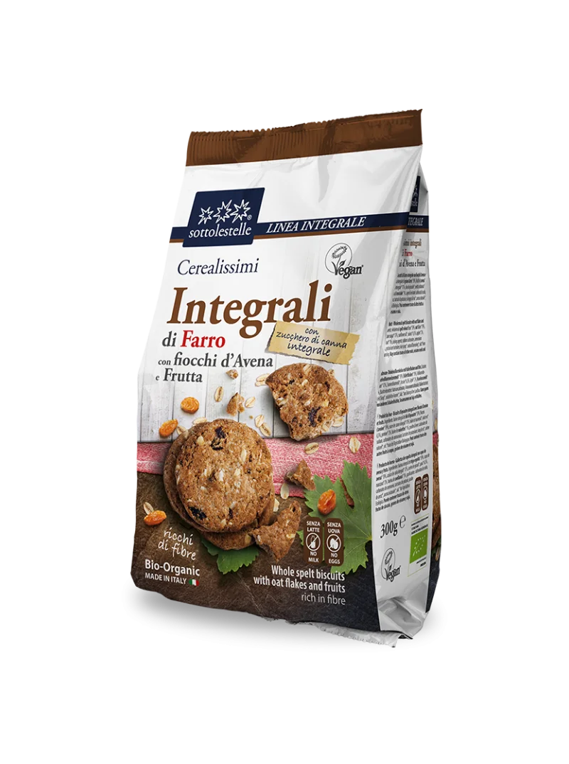 Biscuiti bio cu ovaz si fructe Cerealissimi 300g Sottolestelle
