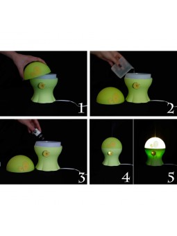 Umidificator si difuzor ultrasonic Polipini verde Gisa pentru copii