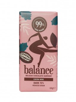 Ciocolata neagra cu penite de cacao, inulina si stevie 100g Balance