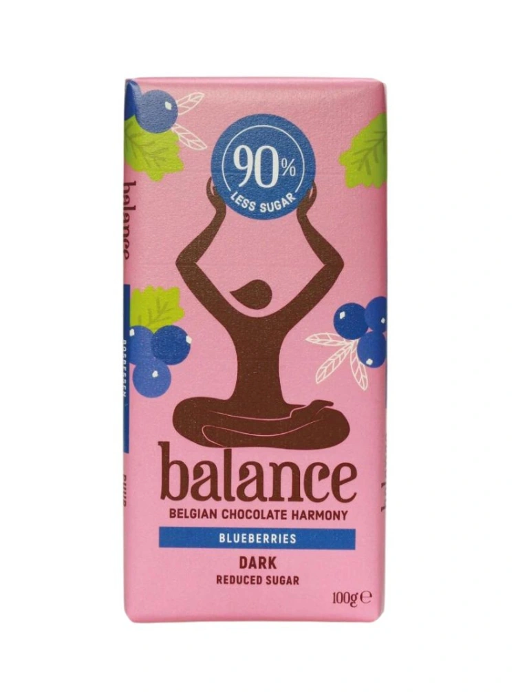 Ciocolata neagra cu afine, inulina si stevie 100g Balance