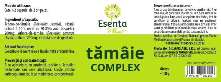 Tamaie Complex Esenta Plant