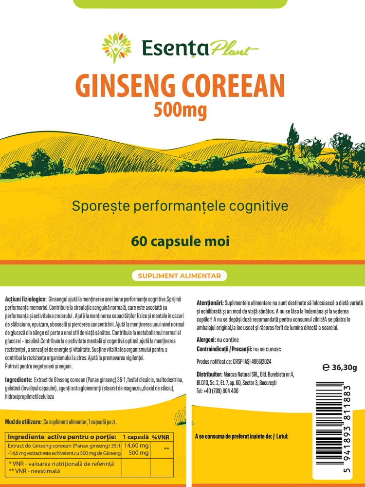 Ginseng Coreean 500 mg