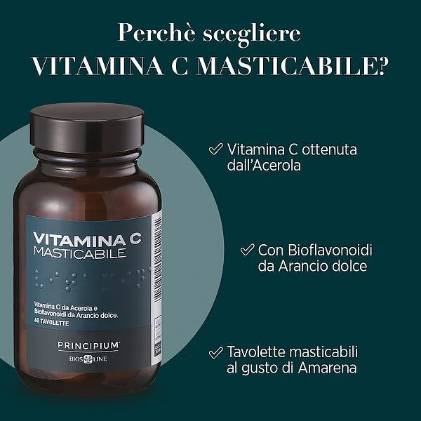 Vitamina C masticabila 60 comprimate Principium Bios Line