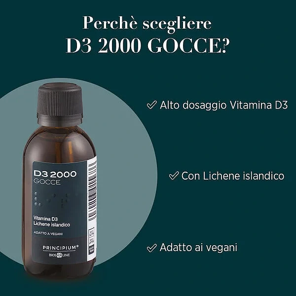 Vitamina D3 vegan 2000 UI 50ml Principium Bios Line