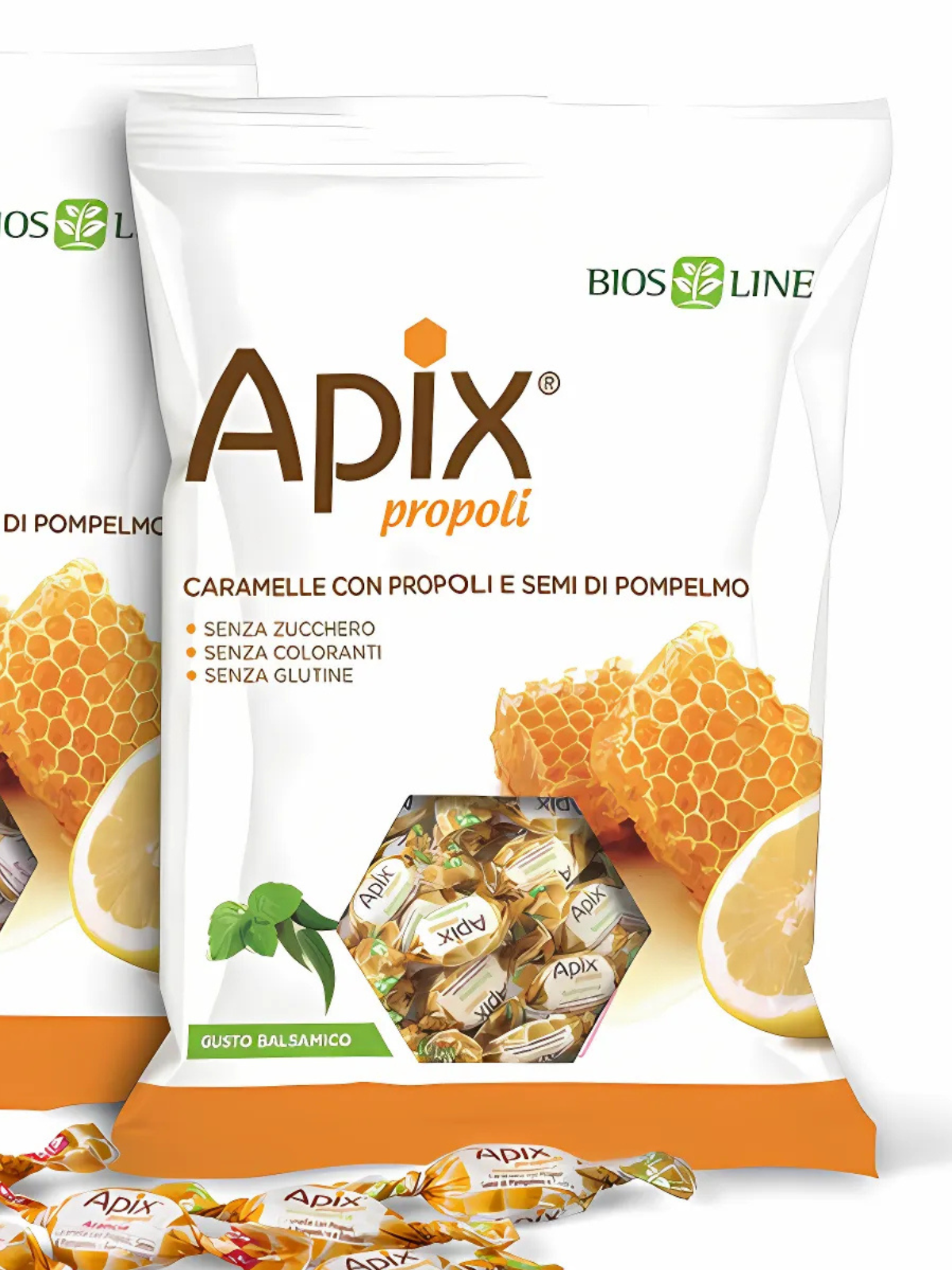 Bomboane cu propolis, seminte de grapefruit, eucalipt, menta si cimbru Apix Propoli 50g Bios Line