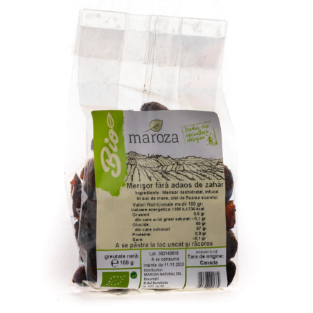 Merisor deshidratat bio fara adaos de zahar 100g Maroza