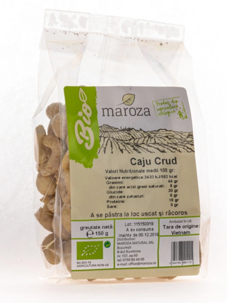 Caju crud bio 150g Maroza