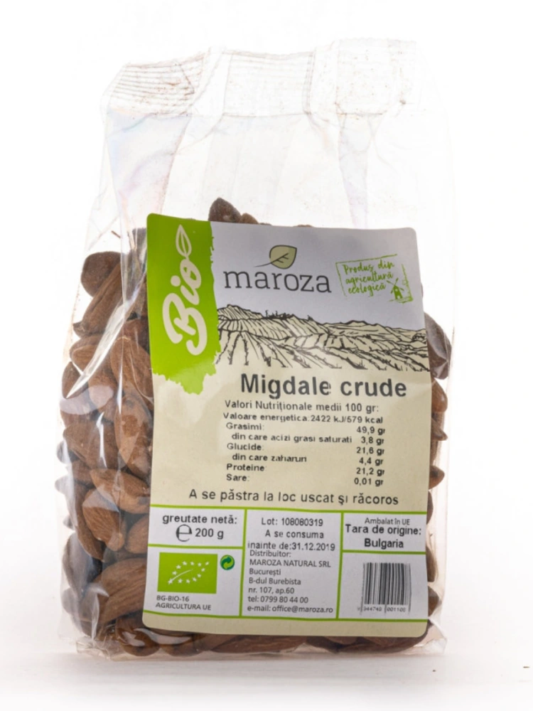 Migdale crude bio 200g Maroza