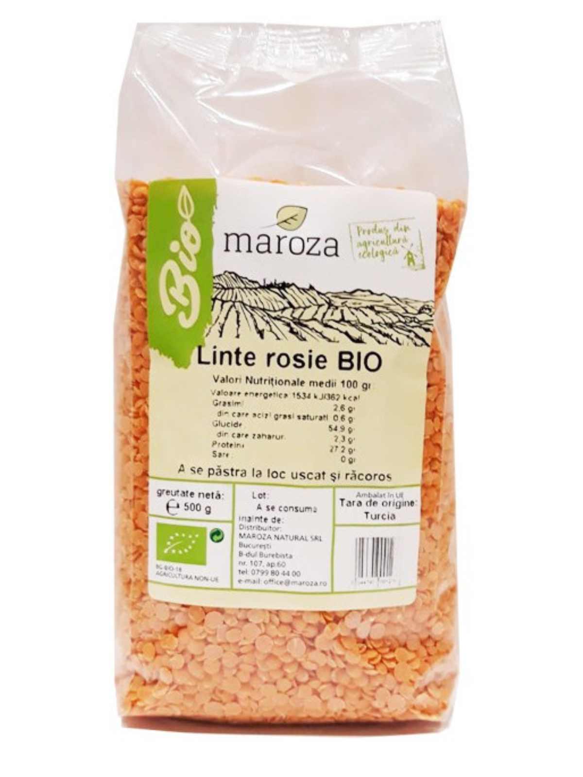 Linte rosie bio 500g Maroza