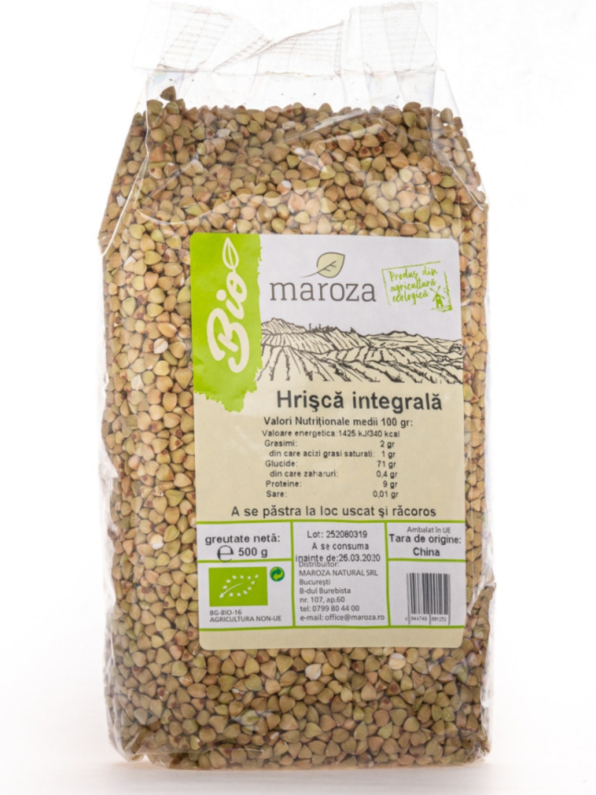 Hrisca integrala bio 500g Maroza