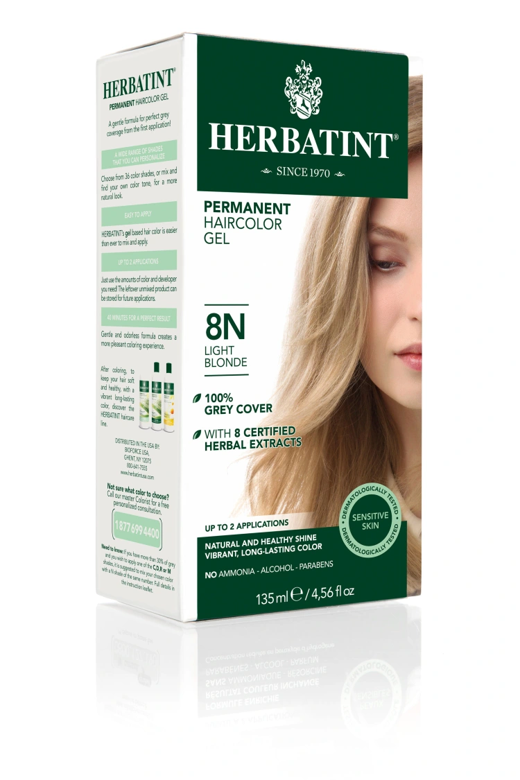 Vopsea pentru par blond deschis 8N Herbatint