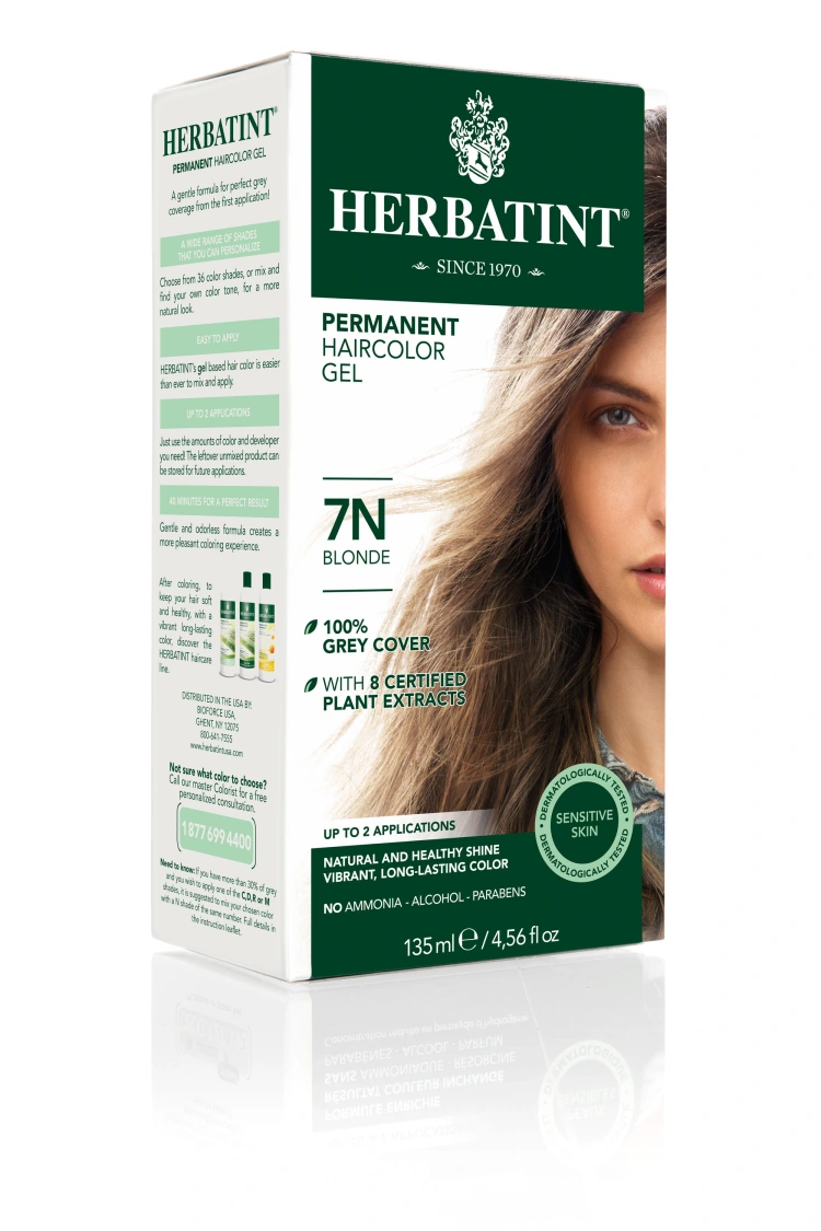 ambalaj model vechi vopsea păr fără amoniac Herbatint pentru par blond 7N