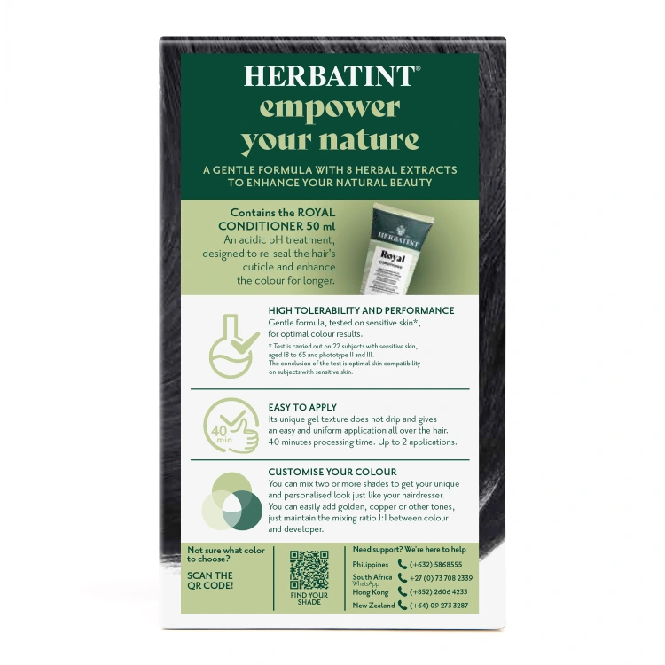 Vopsea par negru 1N Herbatint back