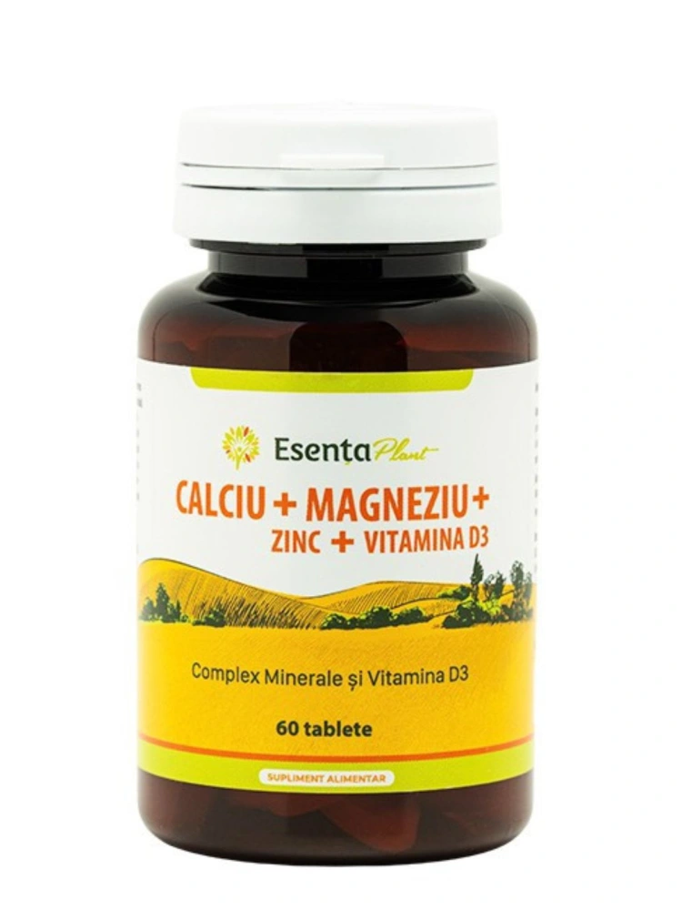 Calciu Magneziu Zinc D3 60 tablete Esenta Plant