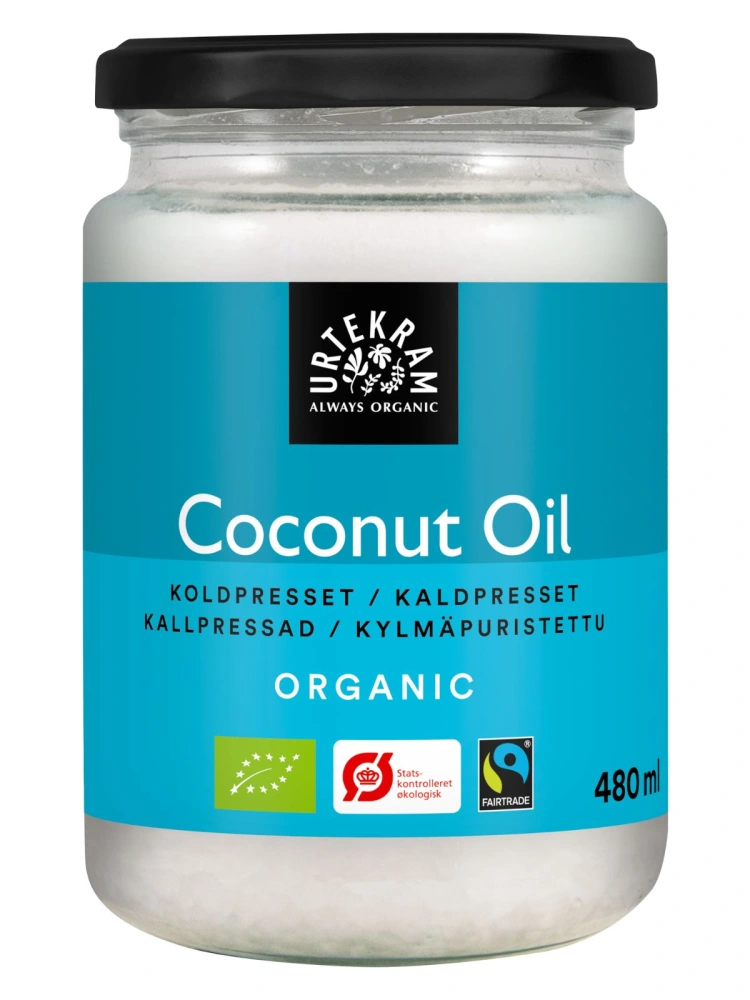 Ulei de cocos bio presat la rece 480ml Urtekram