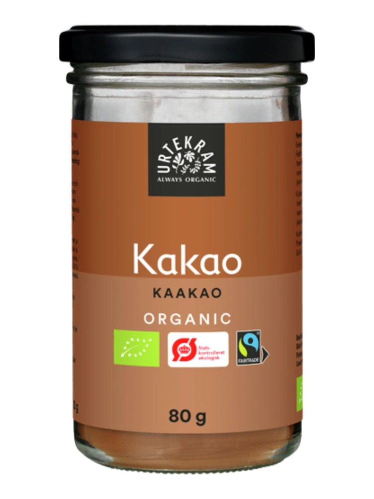 Cacao bio cu continut redus de grasime 80g Urtekram