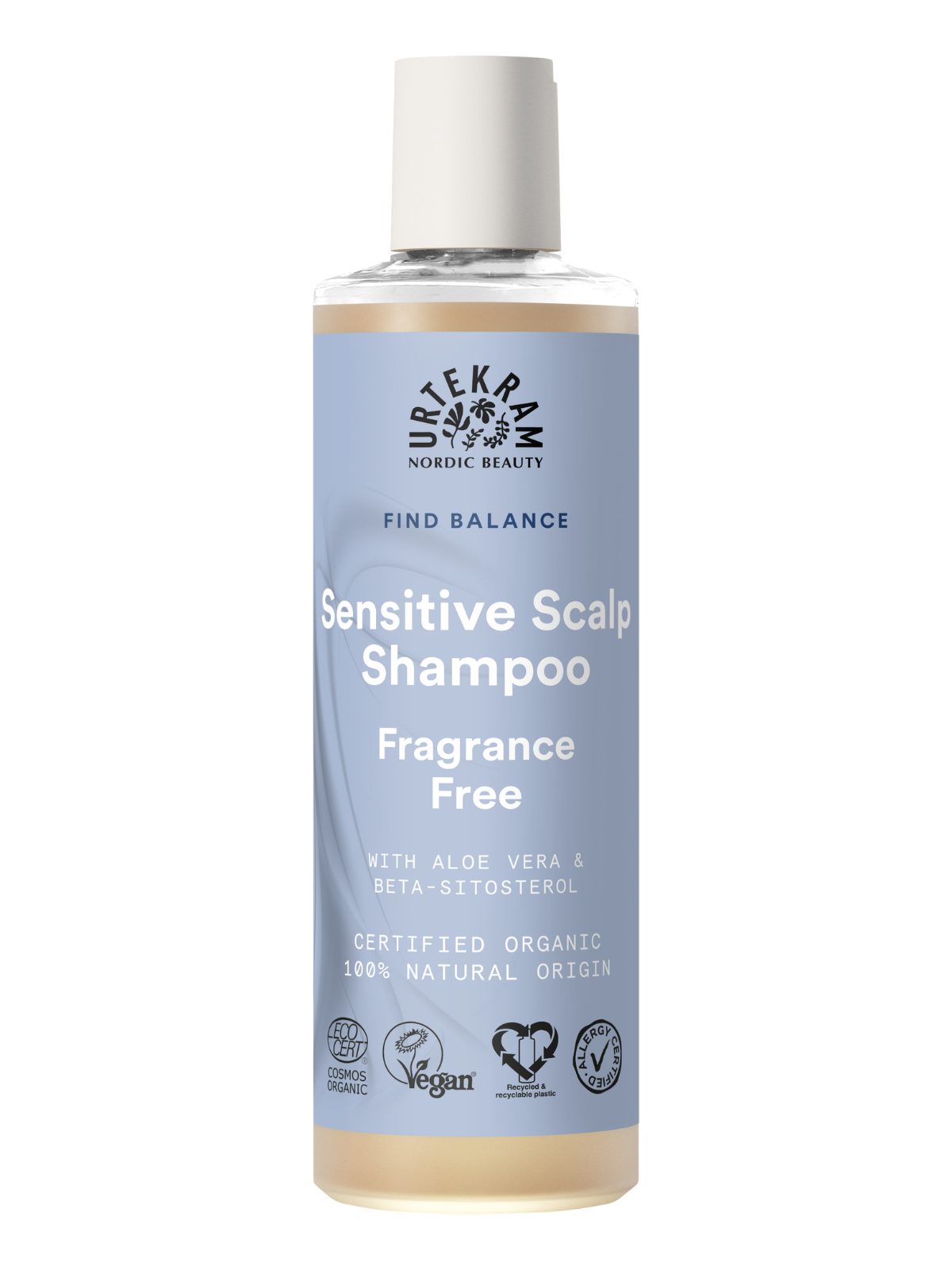 Sampon bio pentru scalp sensibil fara parfum Fragrance Free 250ml Urtekram