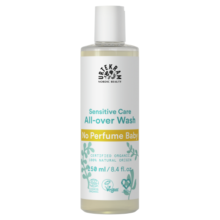 Sampon si gel de dus bio fara parfum pentru bebelusi 250ml Urtekram