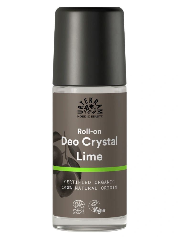 Deodorant bio roll-on Crystal cu lamai verzi 50ml Urtekram