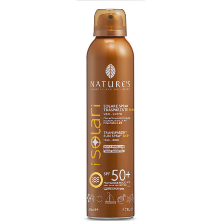 Spray transparent de protectie solara pentru copii SPF 50+ iSolari 200ml Nature's