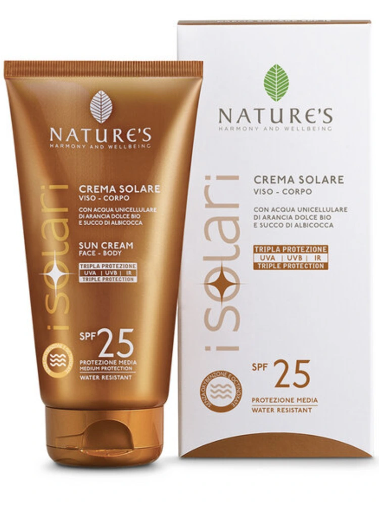 Crema de protectie solara medie pentru fata si corp SPF25 iSolari 150ml Nature's