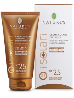 Crema de protectie solara medie pentru fata si corp SPF25 iSolari 150ml Nature's