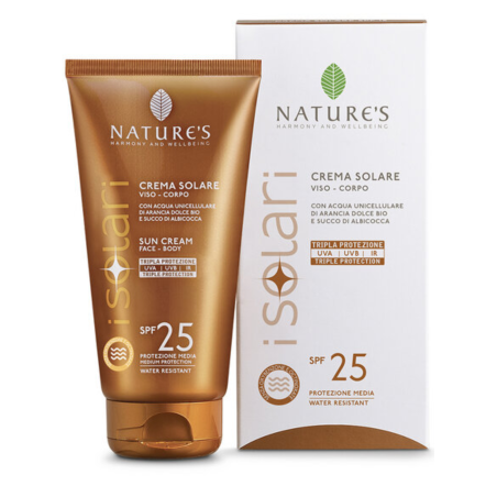 Crema de protectie solara medie pentru fata si corp SPF25 iSolari 150ml Nature's