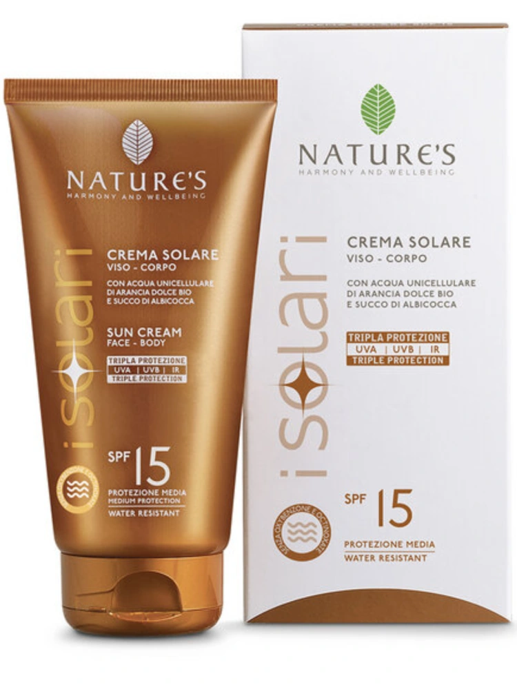 Crema de protectie solara medie pentru fata si corp SPF15 iSolari 150ml Nature's