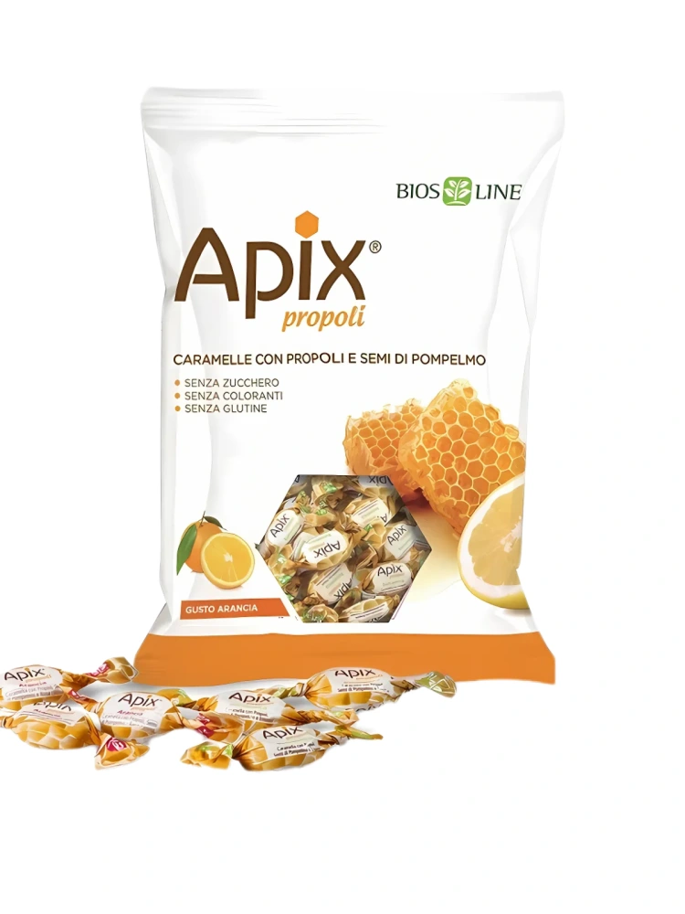 Bomboane cu propolis, seminte de grapefruit si portocale Apix Propoli 50g de la Bios Line