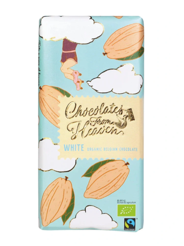 Ciocolata alba Bio 100 grame Chocolates from Heaven