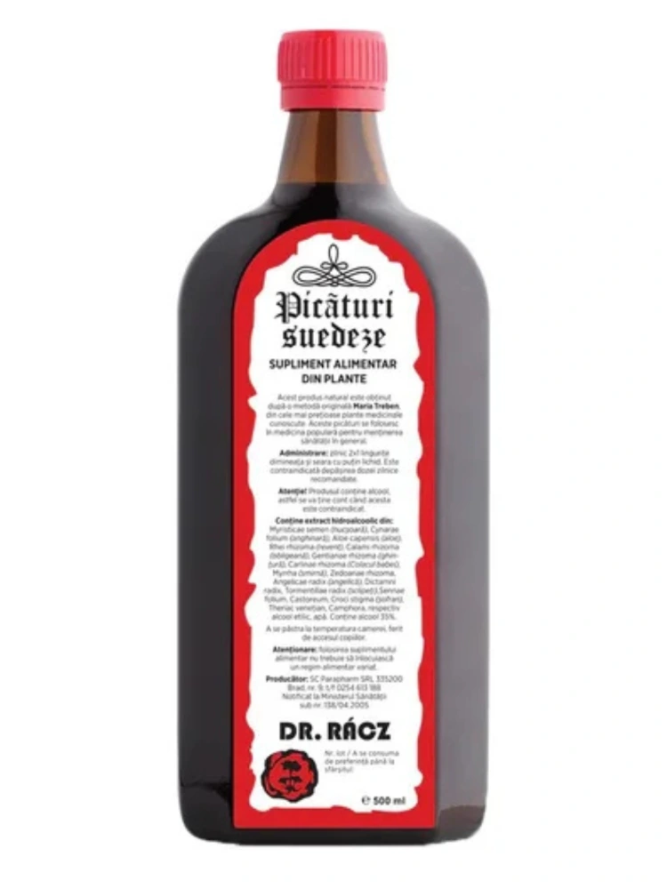 Picaturi suedeze Dr Racz 500ml Parapharm