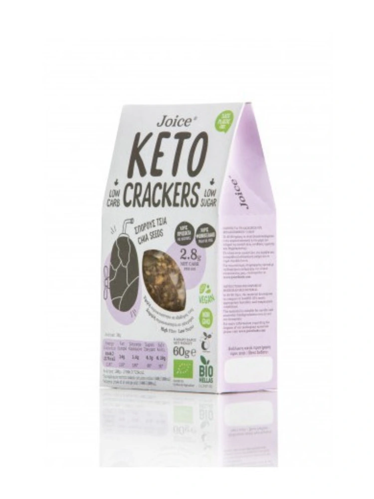 Keto Crackers bio cu seminte de chia 60g Joice