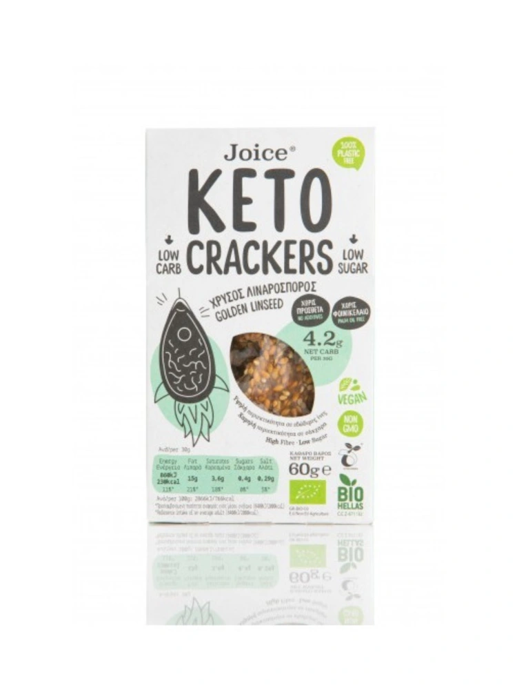 Keto Crackers bio cu seminte de in 60g Joice