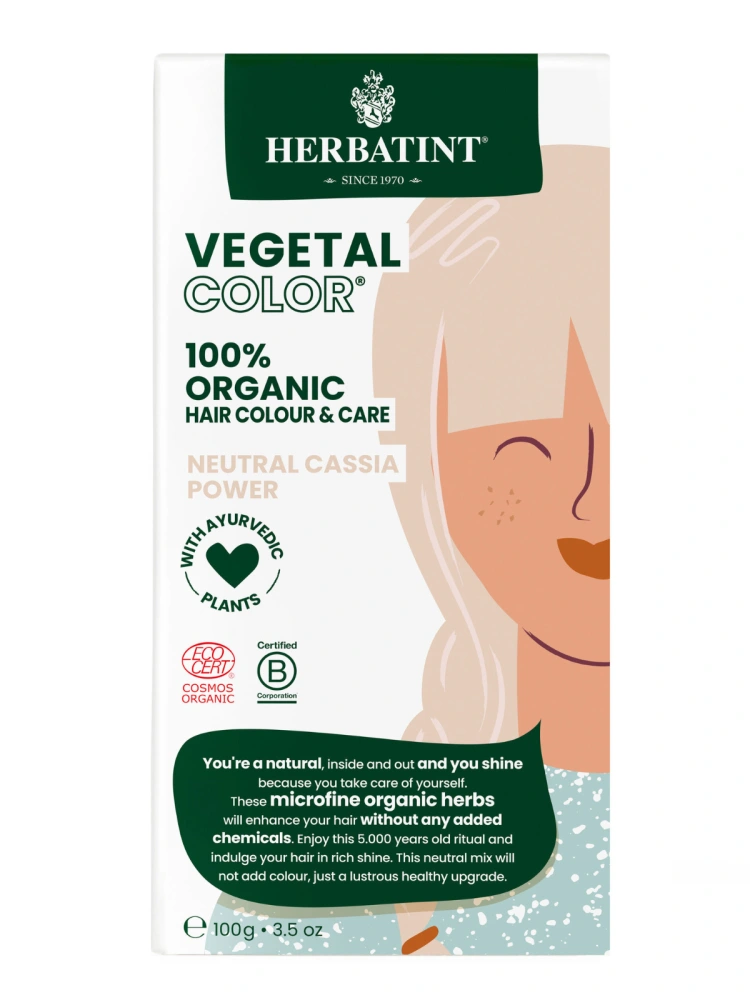 Vopsea de par Vegetal Color Neutral Cassia RT08 100g Herbatint