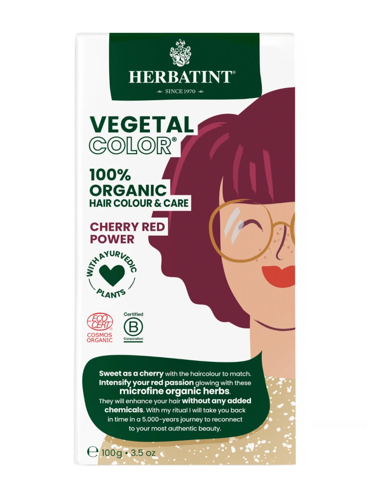 Vopsea de par Vegetal Color Cherry Red Power RT06 100g Herbatint