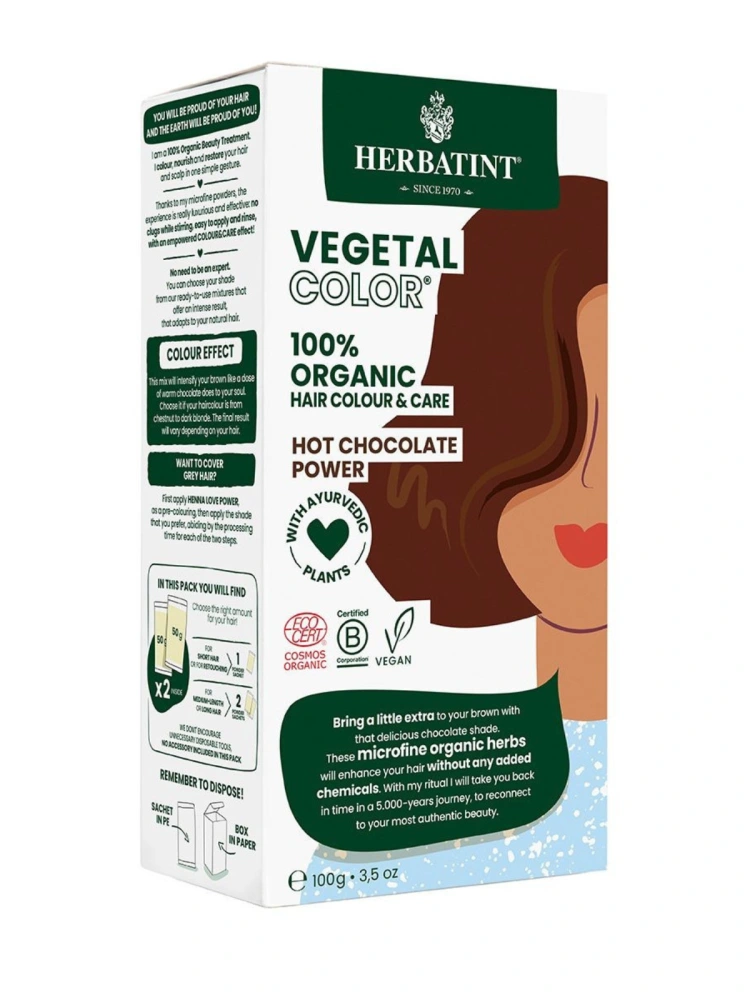 Vopsea de par Vegetal Color Hot Chocolate Power RT02 100g Herbatint