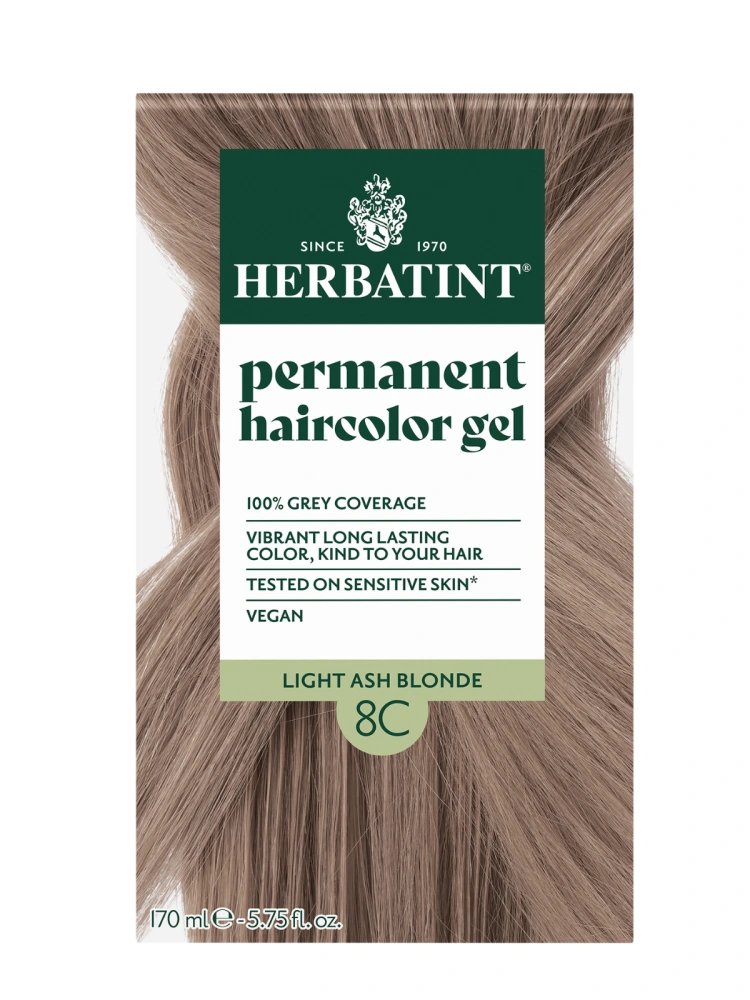 Vopsea pentru par blond cenusiu deschis 8C Herbatint