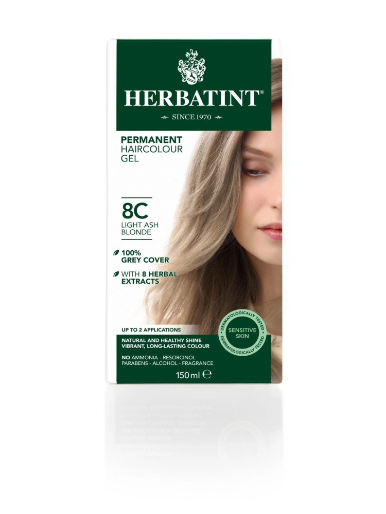 Vopsea pentru par blond cenusiu deschis 8C Herbatint