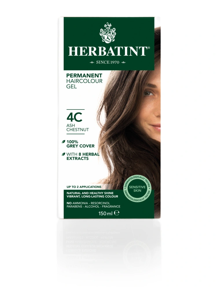 Vopsea pentru par castaniu cenusa 4C Herbatint