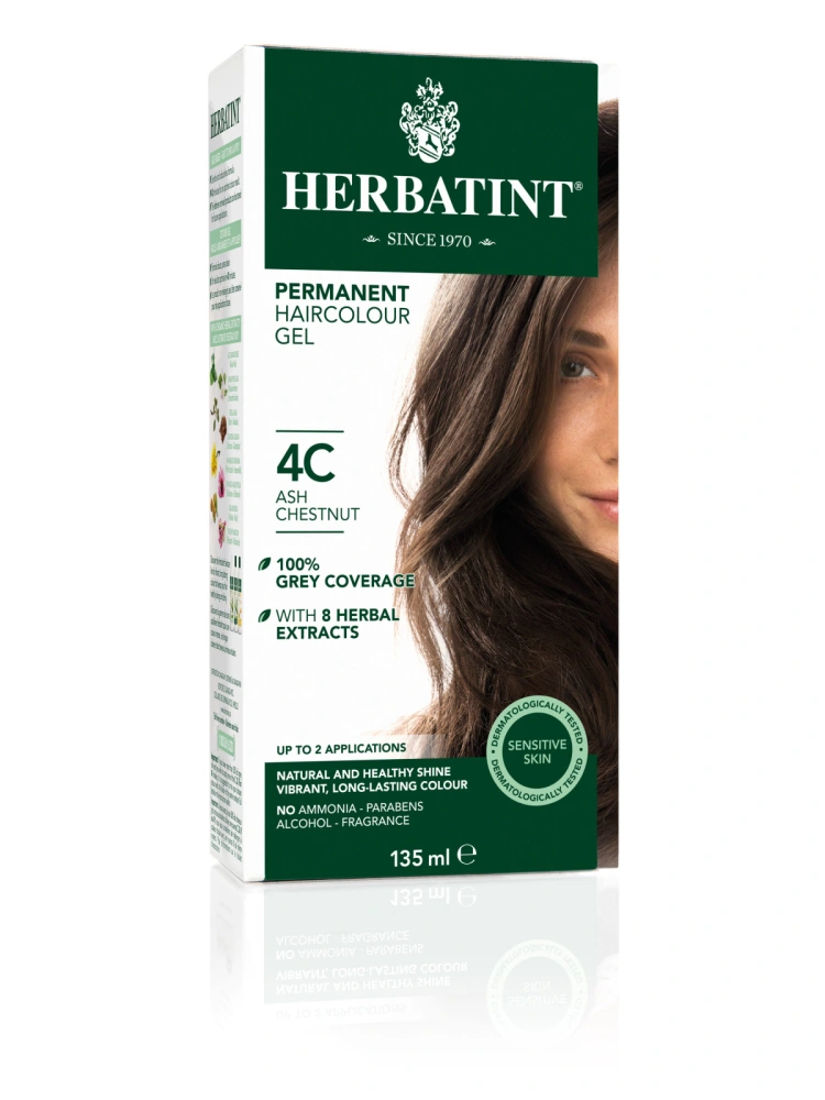 Vopsea pentru par castaniu cenusa 4C Herbatint