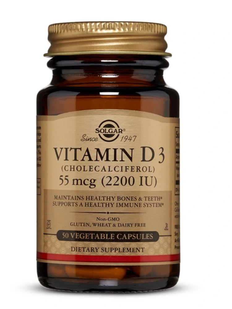 Vitamina D3 (Colecalciferol) 2200IU 50 capsule Solgar