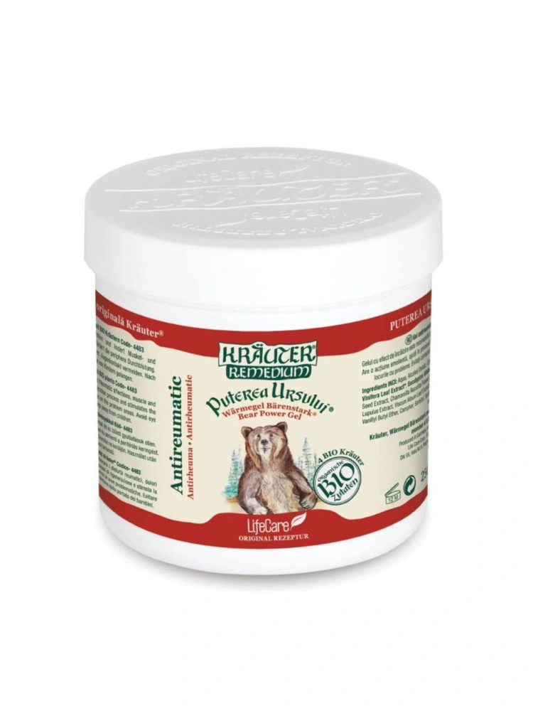 Gel incalzitor Puterea ursului bio 250ml Krauter