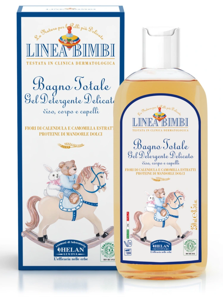 Sampon si gel de dus bio pentru curatare delicata Linea Bimbi 250ml Helan