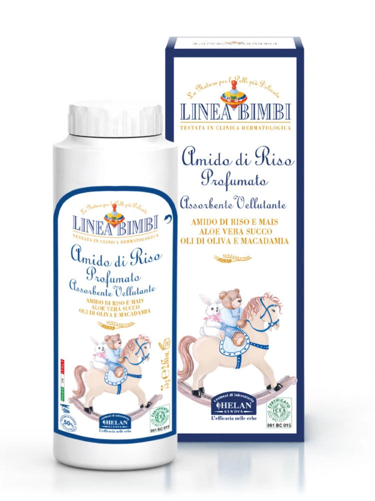 Pudra calmanta bio cu amidon parfumat Linea Bimbi 75g Helan