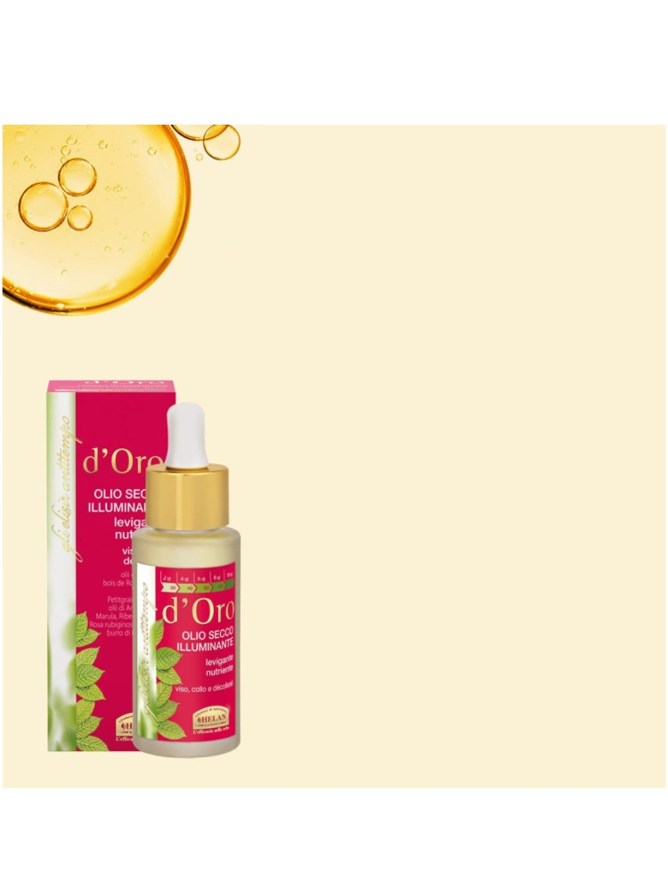 Ulei uscat pentru stralucire Elisir Antitempo d'Oro 30ml Helan