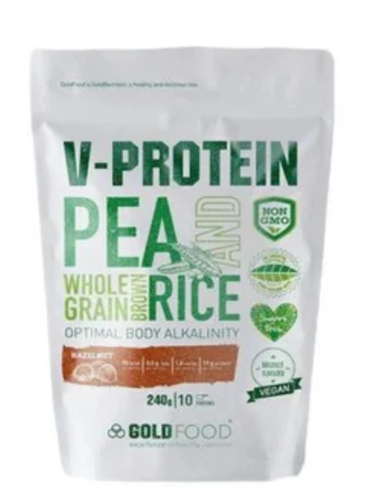 Pudra proteica V Protein cu alune de padure 240g GoldNutrition